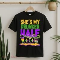 Mardi Gras She's My Drunker Half T-Shirt thumb 2