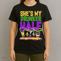 Mardi Gras She's My Drunker Half T-Shirt thumb 4