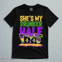 Mardi Gras She's My Drunker Half T-Shirt thumb 5
