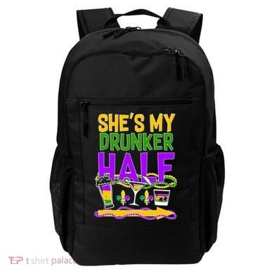 Mardi Gras She's My Drunker Half Backpack
