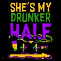 Mardi Gras She's My Drunker Half Coffee Mug thumb 5