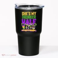 Mardi Gras She's My Drunker Half Tumbler thumb 0