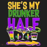 Mardi Gras She's My Drunker Half Tumbler thumb 3