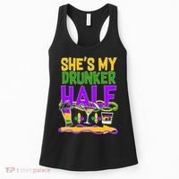 Mardi Gras She's My Drunker Half Women's Tank Top thumb 0