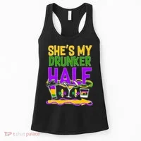 Mardi Gras She's My Drunker Half Women's Tank Top thumb 0