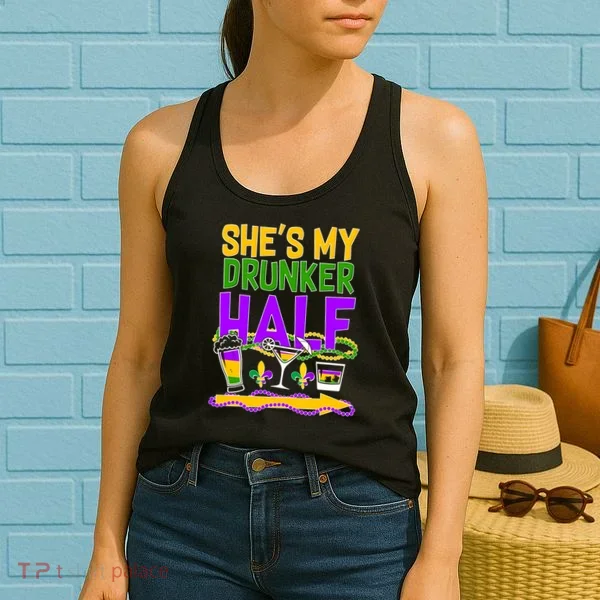 Mardi Gras She's My Drunker Half Women's Tank Top