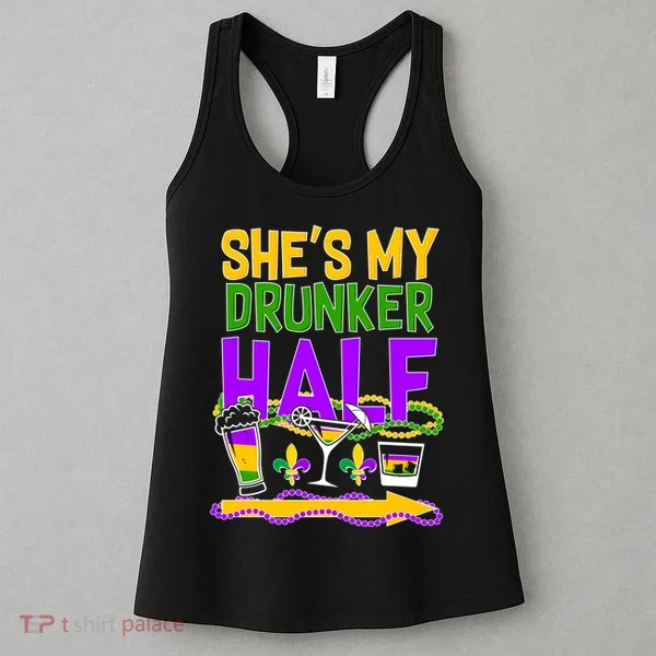 Mardi Gras She's My Drunker Half Women's Tank Top