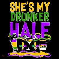 Mardi Gras She's My Drunker Half Toddler Hoodie thumb 2
