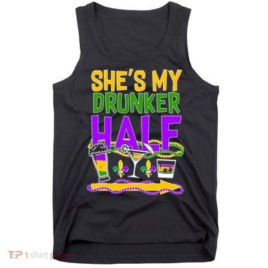 Mardi Gras She's My Drunker Half Tank Top
