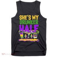 Mardi Gras She's My Drunker Half Tank Top thumb 0