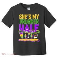 Mardi Gras She's My Drunker Half Toddler T-Shirt thumb 0