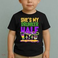 Mardi Gras She's My Drunker Half Toddler T-Shirt thumb 2