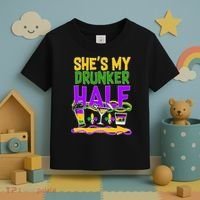 Mardi Gras She's My Drunker Half Toddler T-Shirt thumb 3