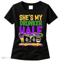 Mardi Gras She's My Drunker Half Women's T-Shirt thumb 0