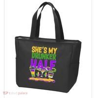 Mardi Gras She's My Drunker Half Tote Bag thumb 3