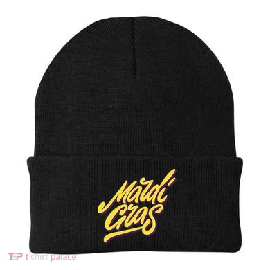 Mardi Gras Simple Style Beanie