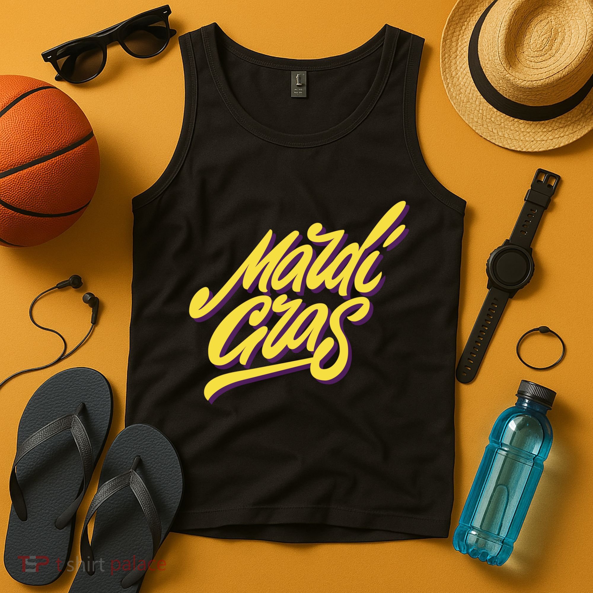 Mardi Gras Simple Style Tank Top