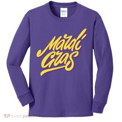 Mardi Gras Simple Style Kids Long Sleeve Shirt