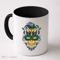 Mardi Gras Skull Mask  Coffee Mug thumb 0