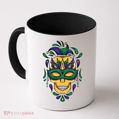 Mardi Gras Skull Mask  Coffee Mug