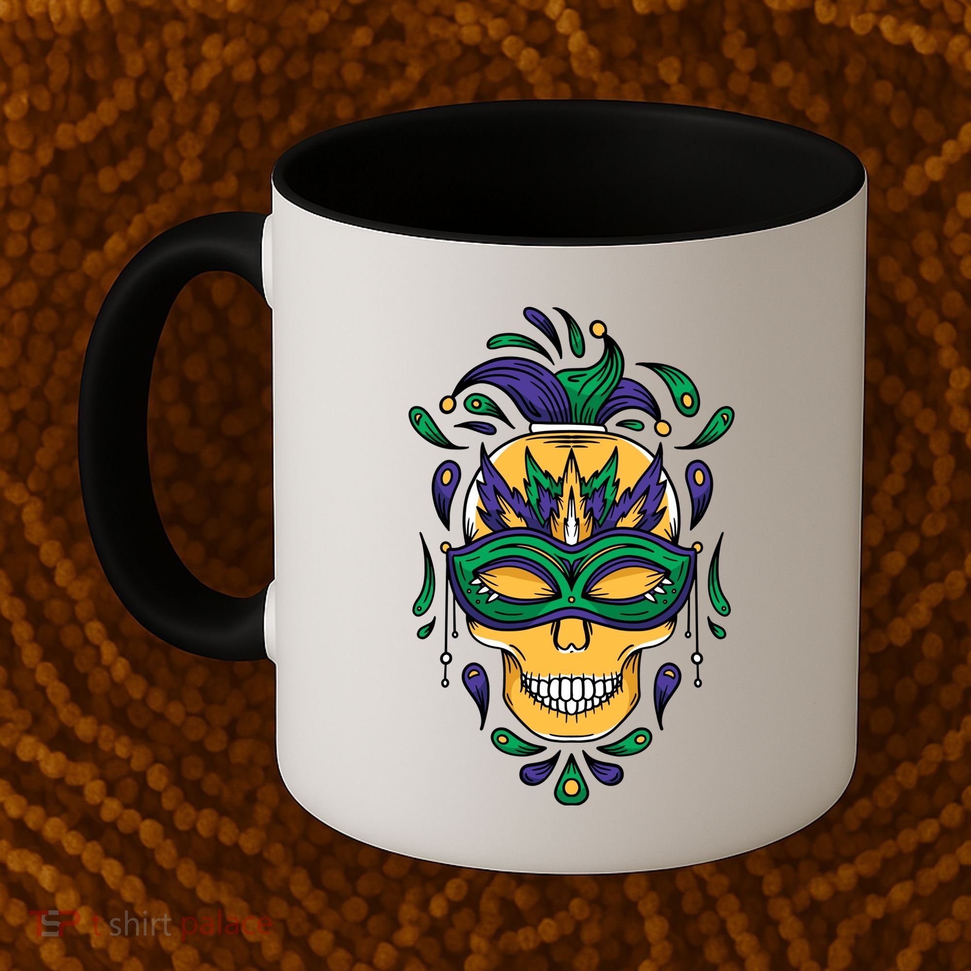 Mardi Gras Skull Mask  Coffee Mug