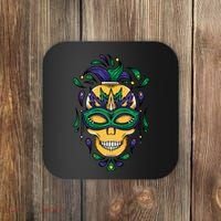 Mardi Gras Skull Mask  Coaster thumb 0