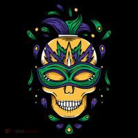 Mardi Gras Skull Mask  Coaster thumb 2