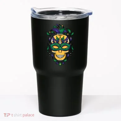Mardi Gras Skull Mask  Tumbler