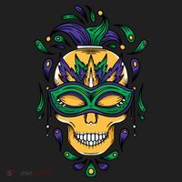 Mardi Gras Skull Mask  Hat thumb 2