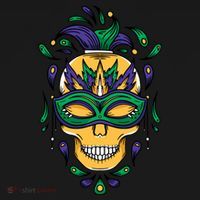 Mardi Gras Skull Mask  Tote Bag thumb 4
