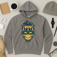 Mardi Gras Skull Mask  Hoodie thumb 3