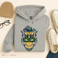 Mardi Gras Skull Mask  Hoodie thumb 4