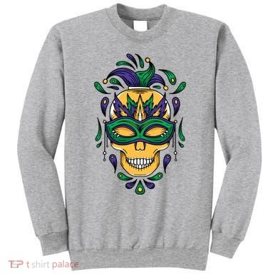 Mardi Gras Skull Mask  Sweatshirt