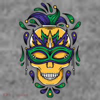 Mardi Gras Skull Mask  Sweatshirt thumb 3