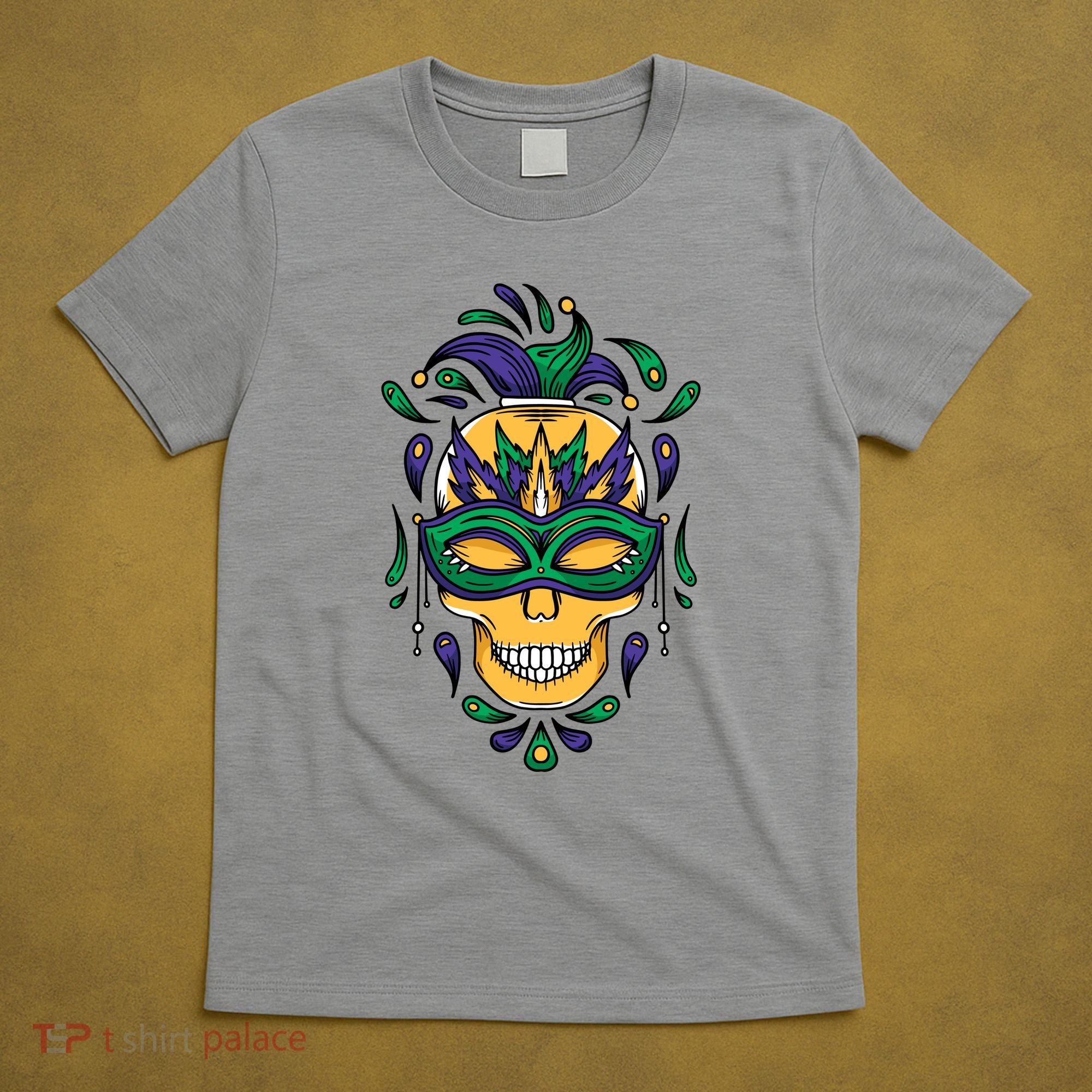 Mardi Gras Skull Mask  T-Shirt