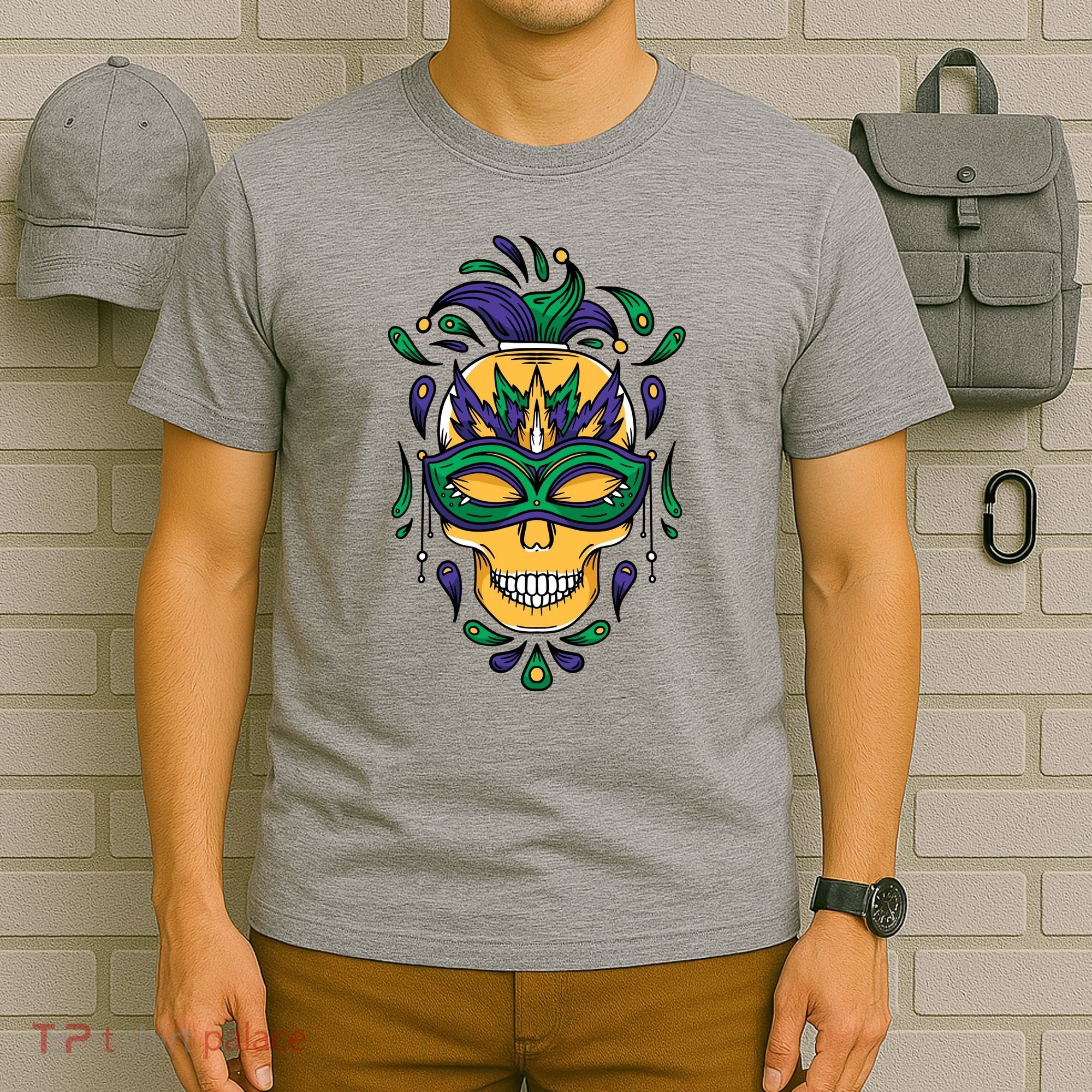 Mardi Gras Skull Mask  T-Shirt