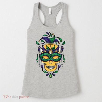 Mardi Gras Skull Mask  Women's Tank Top