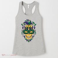 Mardi Gras Skull Mask  Women's Tank Top thumb 0
