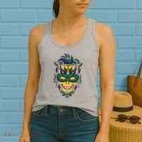 Mardi Gras Skull Mask  Women's Tank Top thumb 2