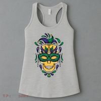 Mardi Gras Skull Mask  Women's Tank Top thumb 3