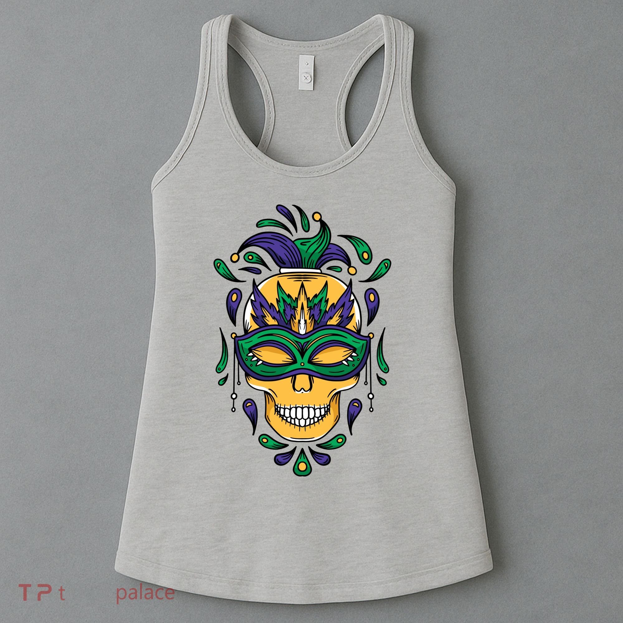 Mardi Gras Skull Mask  Women's Tank Top