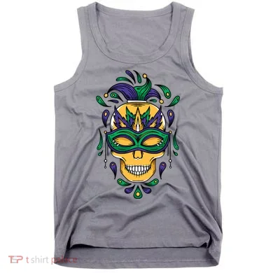 Mardi Gras Skull Mask  Tank Top
