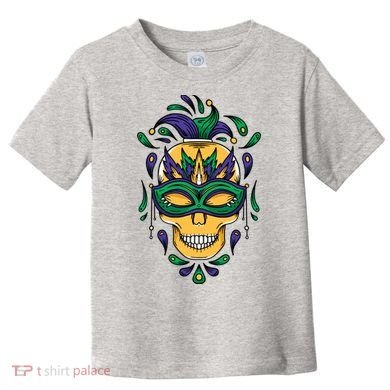 Mardi Gras Skull Mask  Toddler T-Shirt