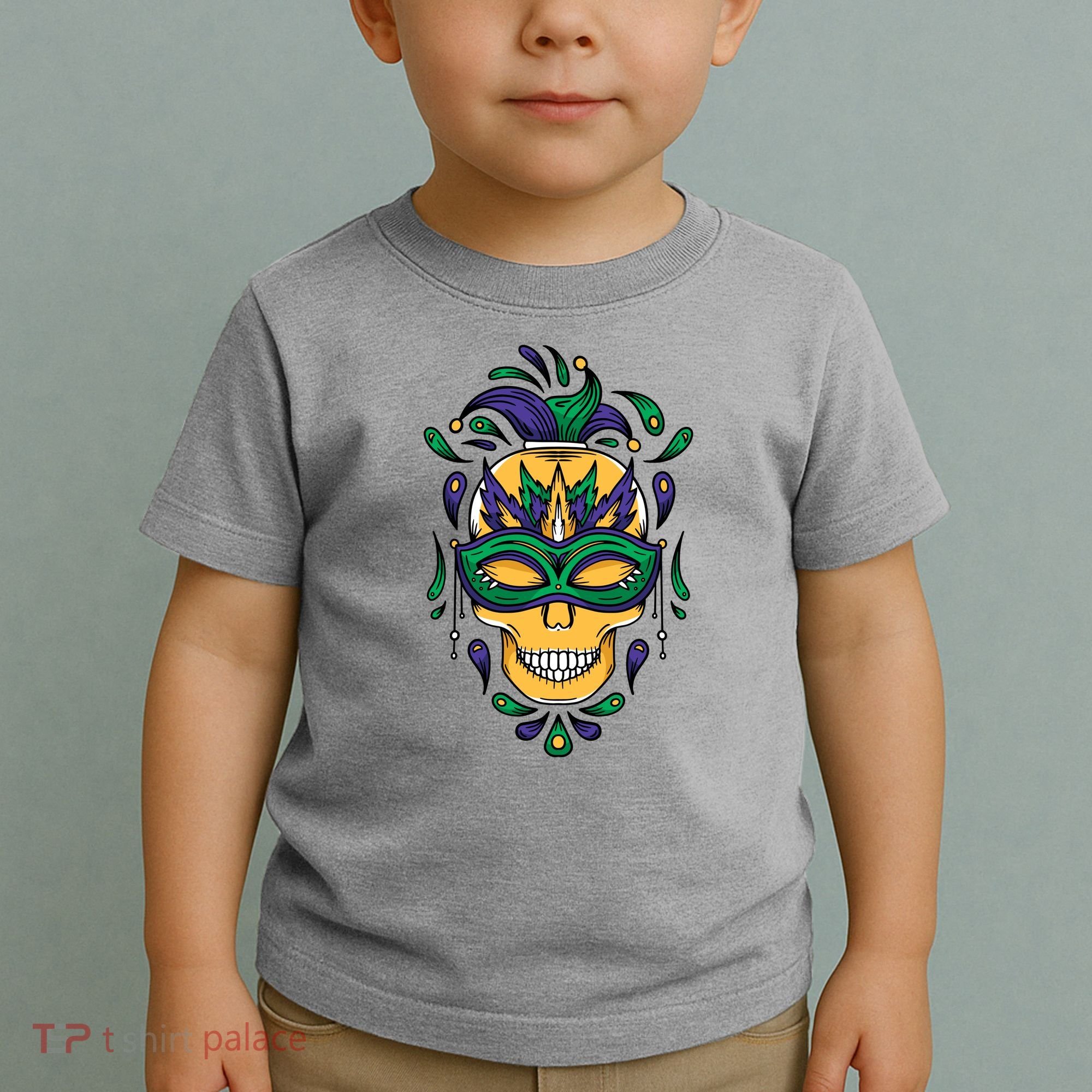 Mardi Gras Skull Mask  Toddler T-Shirt