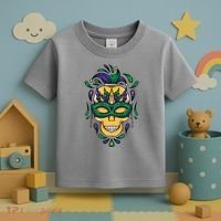 Mardi Gras Skull Mask  Toddler T-Shirt thumb 3