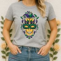 Mardi Gras Skull Mask  Women's T-Shirt thumb 2