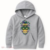 Mardi Gras Skull Mask  Kids Hoodie thumb 0