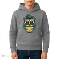 Mardi Gras Skull Mask  Kids Hoodie thumb 4