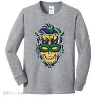 Mardi Gras Skull Mask  Kids Long Sleeve Shirt thumb 0