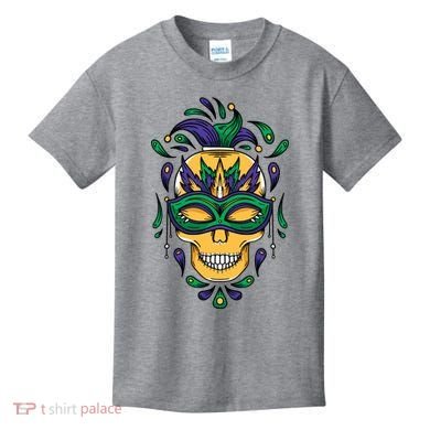 Mardi Gras Skull Mask  Kids T-Shirt